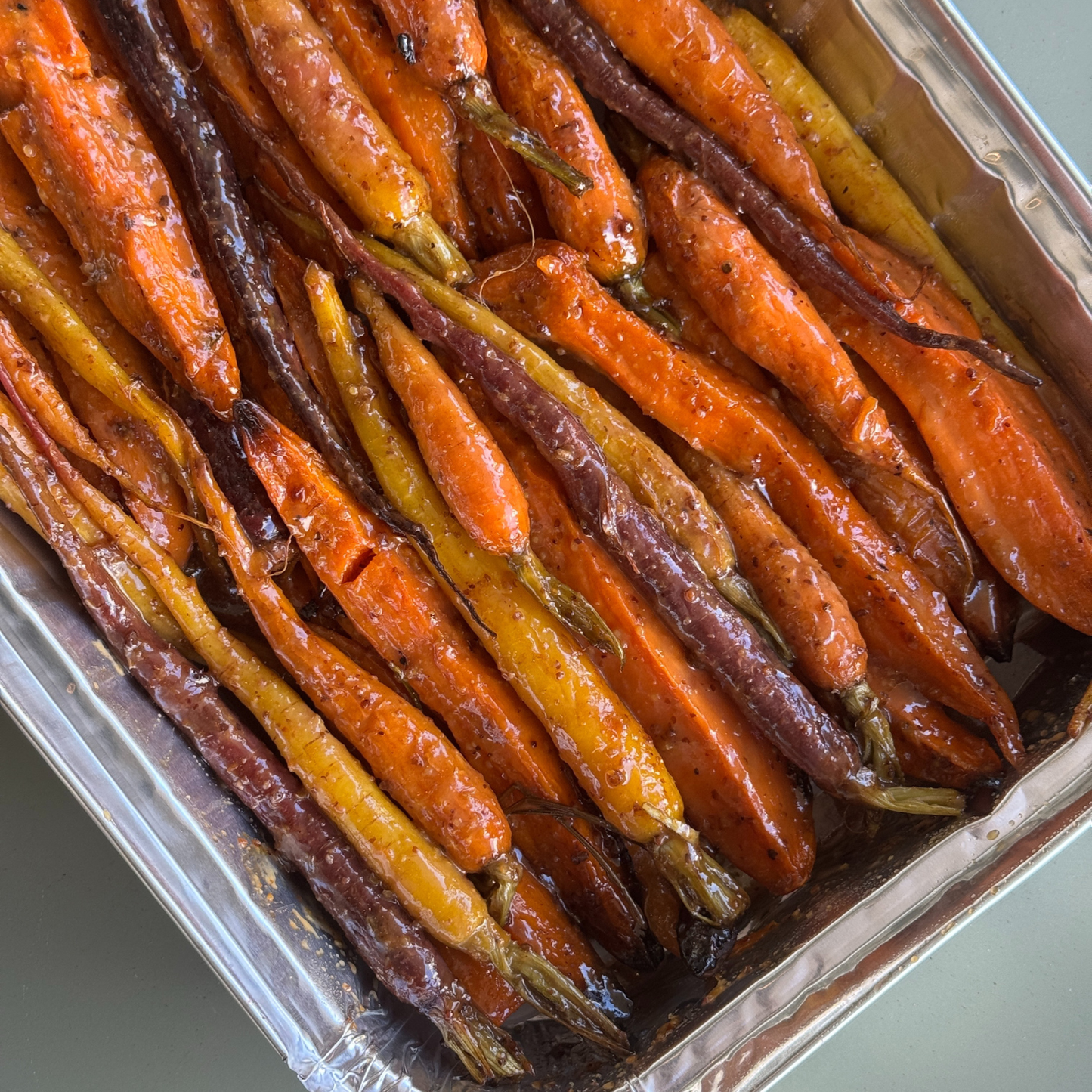 Maple Roasted Heirloom Carrots & Sweet Potato